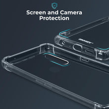 Lade das Bild in den Galerie-Viewer, Moozy Shock Proof Silicone Case for Samsung A20s - Transparent Crystal Clear Phone Case Soft TPU Cover