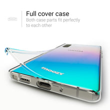 Carica l'immagine nel visualizzatore di Gallery, Moozy 360 Degree Case for Samsung Note 10 - Full body Front and Back Slim Clear Transparent TPU Silicone Gel Cover