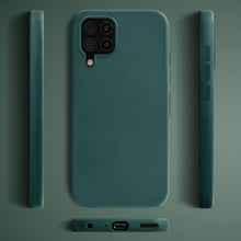 Load image into Gallery viewer, Moozy Lifestyle. Silicone Case for Samsung A22 4G, Dark Green - Liquid Silicone Lightweight Cover with Matte Finish and Soft Microfiber Lining, Premium Silicone Case