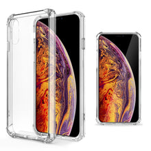 Cargar imagen en el visor de la galería, Moozy Shock Proof Silicone Case for iPhone XS Max - Transparent Crystal Clear Phone Case Soft TPU Cover