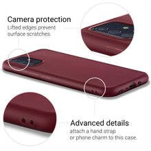 Ladda upp bild till gallerivisning, Moozy Minimalist Series Silicone Case for Samsung A51, Wine Red - Matte Finish Slim Soft TPU Cover