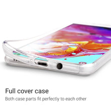 Carica l'immagine nel visualizzatore di Gallery, Moozy 360 Degree Case for Samsung A70 - Transparent Full body Slim Cover - Hard PC Back and Soft TPU Silicone Front