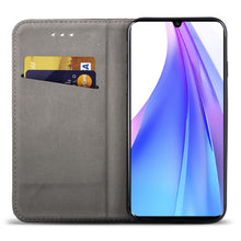 Załaduj obraz do przeglądarki galerii, Moozy Case Flip Cover for Xiaomi Redmi Note 8T, Black - Smart Magnetic Flip Case with Card Holder and Stand