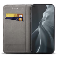 Load image into Gallery viewer, Moozy Case Flip Cover for Xiaomi Mi 11, Black - Smart Magnetic Flip Case Flip Folio Wallet Case with Card Holder and Stand, Credit Card Slots10,99