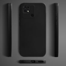 Load image into Gallery viewer, Moozy Lifestyle. Silicone Case for Xiaomi Redmi 10C, Black - Liquid Silicone Lightweight Cover with Matte Finish and Soft Microfiber Lining, Premium Silicone Case