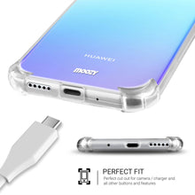 Ladda upp bild till gallerivisning, Moozy Shock Proof Silicone Case for Huawei Mate 30 Pro - Transparent Crystal Clear Phone Case Soft TPU Cover
