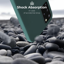 Cargar imagen en el visor de la galería, Moozy Lifestyle. Silicone Case for Samsung S20 Plus, Dark Green - Liquid Silicone Lightweight Cover with Matte Finish and Soft Microfiber Lining, Premium Silicone Case