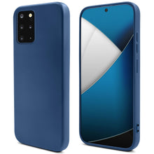 Cargar imagen en el visor de la galería, Moozy Lifestyle. Silicone Case for Samsung S20 Plus, Midnight Blue - Liquid Silicone Lightweight Cover with Matte Finish and Soft Microfiber Lining, Premium Silicone Case