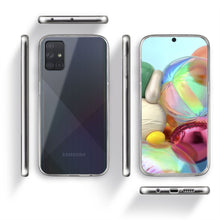 Carica l'immagine nel visualizzatore di Gallery, Moozy 360 Degree Case for Samsung A71 - Transparent Full body Slim Cover - Hard PC Back and Soft TPU Silicone Front