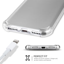 Cargar imagen en el visor de la galería, Moozy Shock Proof Silicone Case for iPhone XR - Transparent Crystal Clear Phone Case Soft TPU Cover