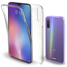 Carica l'immagine nel visualizzatore di Gallery, Moozy 360 Degree Case for Xiaomi Mi 9 - Transparent Full body Slim Cover - Hard PC Back and Soft TPU Silicone Front