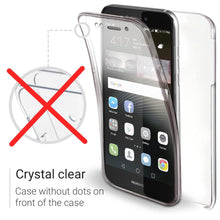 Ladda upp bild till gallerivisning, Moozy 360 Degree Case for Huawei P8 Lite 2017 - Transparent Full body Slim Cover - Hard PC Back and Soft TPU Silicone Front