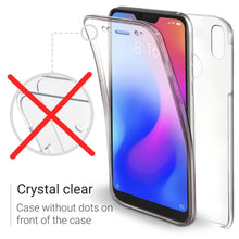 Afbeelding in Gallery-weergave laden, Moozy 360 Degree Case for Xiaomi Mi A2 Lite, Redmi 6 Pro - Transparent Full body Slim Cover - Hard PC Back and Soft TPU Silicone Front