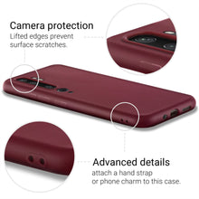 Ladda upp bild till gallerivisning, Moozy Minimalist Series Silicone Case for Xiaomi Mi Note 10, Xiaomi Mi Note 10 Pro, Wine Red - Matte Finish Slim Soft TPU Cover
