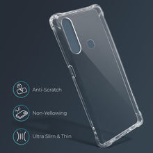 Lade das Bild in den Galerie-Viewer, Moozy Shock Proof Silicone Case for Samsung A20s - Transparent Crystal Clear Phone Case Soft TPU Cover