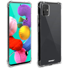 Ladda upp bild till gallerivisning, Moozy Shock Proof Silicone Case for Samsung A51 - Transparent Crystal Clear Phone Case Soft TPU Cover