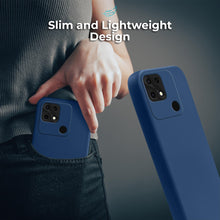 Load image into Gallery viewer, Moozy Lifestyle. Silicone Case for Xiaomi Redmi 10C, Midnight Blue - Liquid Silicone Lightweight Cover with Matte Finish and Soft Microfiber Lining, Premium Silicone Case