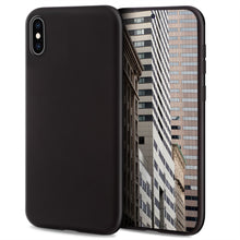 Cargar imagen en el visor de la galería, Moozy Lifestyle. Designed for iPhone X and iPhone XS Case, Black - Liquid Silicone Cover with Matte Finish and Soft Microfiber Lining