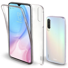 Load image into Gallery viewer, Moozy 360 Degree Case for Xiaomi Mi 9 Lite, Mi A3 Lite - Transparent Full body Slim Cover - Hard PC Back and Soft TPU Silicone Front