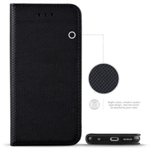 Load image into Gallery viewer, Moozy Case Flip Cover for Nokia 5.3, Black - Smart Magnetic Flip Case with Card Holder and Stand