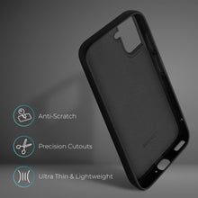 Ladda upp bild till gallerivisning, Moozy Lifestyle. Silicone Case for Samsung S21 FE, Black - Liquid Silicone Lightweight Cover with Matte Finish and Soft Microfiber Lining, Premium Silicone Case