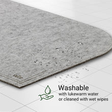 Załaduj obraz do przeglądarki galerii, VILSTO Felt Fabric Place Mats, Dining Table Dinner Sets, Placemats and Coasters Set with Cutlery Holder, 18 Piece Set, Kitchen Mat, Light Grey