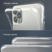 Ladda upp bild till gallerivisning, Moozy 360 Degree Case for iPhone 11 Pro Max - Full body Front and Back Slim Clear Transparent TPU Silicone Gel Cover