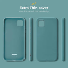 Load image into Gallery viewer, Moozy Minimalist Series Silicone Case for Samsung A22 5G, Blue Grey - Matte Finish Lightweight Mobile Phone Case Slim Soft Protective TPU Cover with Matte Surface