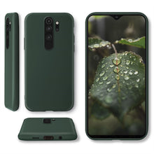 Load image into Gallery viewer, Moozy Lifestyle. Designed for Xiaomi Redmi Note 8 Pro Case, Dark Green - Liquid Silicone Cover with Matte Finish and Soft Microfiber Lining