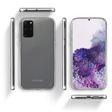 Carica l'immagine nel visualizzatore di Gallery, Moozy 360 Degree Case for Samsung S20 - Transparent Full body Slim Cover - Hard PC Back and Soft TPU Silicone Front