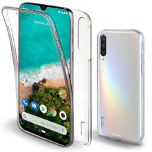 Ladda upp bild till gallerivisning, Moozy 360 Degree Case for Xiaomi Mi A3 - Transparent Full body Slim Cover - Hard PC Back and Soft TPU Silicone Front