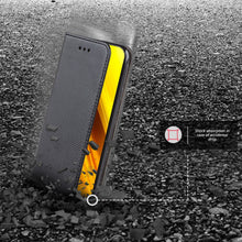 Charger l'image dans la galerie, Moozy Case Flip Cover for Xiaomi Poco X3 NFC, Black - Smart Magnetic Flip Case with Card Holder and Stand