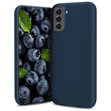 Load image into Gallery viewer, Moozy Lifestyle. Designed for Samsung S21 5G, Samsung S21 Case, Midnight Blue - Liquid Silicone Cover with Matte Finish and Soft Microfiber Lining