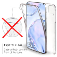 Ladda upp bild till gallerivisning, Moozy 360 Degree Case for Huawei P40 Lite - Transparent Full body Slim Cover - Hard PC Back and Soft TPU Silicone Front