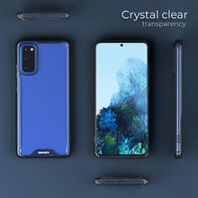 Load image into Gallery viewer, Moozy Xframe Shockproof Case for Samsung S20 FE - Black Rim Transparent Case, Double Colour Clear Hybrid Cover with Shock Absorbing TPU Rim