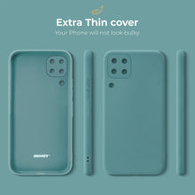Lade das Bild in den Galerie-Viewer, Moozy Minimalist Series Silicone Case for Samsung A12, Blue Grey - Matte Finish Lightweight Mobile Phone Case Slim Soft Protective