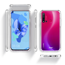 Ladda upp bild till gallerivisning, Moozy Shock Proof Silicone Case for Huawei P20 Lite 2019 - Transparent Crystal Clear Phone Case Soft TPU Cover