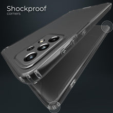 Charger l'image dans la galerie, Moozy Xframe Shockproof Case for Samsung A53 5G - Transparent Rim Case, Double Colour Clear Hybrid Cover with Shock Absorbing TPU Rim
