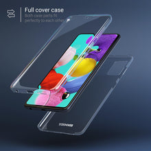 Carica l'immagine nel visualizzatore di Gallery, Moozy 360 Degree Case for Samsung A51 - Full body Front and Back Slim Clear Transparent TPU Silicone Gel Cover