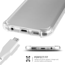 Ladda upp bild till gallerivisning, Moozy Shock Proof Silicone Case for Samsung S8 - Transparent Crystal Clear Phone Case Soft TPU Cover