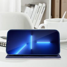 Charger l'image dans la galerie, Moozy Wallet Case for Xiaomi Redmi Note 11 Pro 5G and 4G, Dark Blue Carbon - Flip Case with Metallic Border Design Magnetic Closure Flip Cover with Card Holder and Kickstand Function