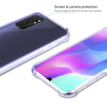 Lade das Bild in den Galerie-Viewer, Moozy Shock Proof Silicone Case for Xiaomi Mi Note 10 Lite - Transparent Crystal Clear Phone Case Soft TPU Cover