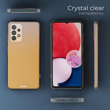 Ladda upp bild till gallerivisning, Moozy Xframe Shockproof Case for Samsung A13 4G - Transparent Rim Case, Double Colour Clear Hybrid Cover with Shock Absorbing TPU Rim