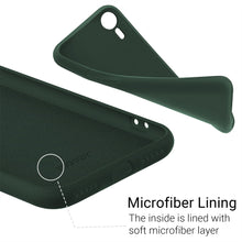 Load image into Gallery viewer, Moozy Lifestyle. Designed for iPhone XR Case, Dark Green - Liquid Silicone Cover with Matte Finish and Soft Microfiber Lining