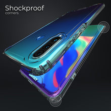 Carica l'immagine nel visualizzatore di Gallery, Moozy Xframe Shockproof Case for Huawei P30 Lite - Transparent Rim Case, Double Colour Clear Hybrid Cover with Shock Absorbing TPU Rim