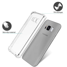 Ladda upp bild till gallerivisning, Moozy Shock Proof Silicone Case for Samsung S8 - Transparent Crystal Clear Phone Case Soft TPU Cover