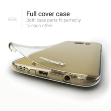 Ladda upp bild till gallerivisning, Moozy 360 Degree Case for Samsung S7 - Full body Front and Back Slim Clear Transparent TPU Silicone Gel Cover