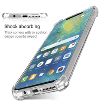 Ladda upp bild till gallerivisning, Moozy Shock Proof Silicone Case for Huawei Mate 20 - Transparent Crystal Clear Phone Case Soft TPU Cover