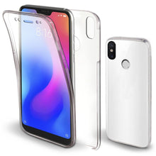 Afbeelding in Gallery-weergave laden, Moozy 360 Degree Case for Xiaomi Mi A2 Lite, Redmi 6 Pro - Transparent Full body Slim Cover - Hard PC Back and Soft TPU Silicone Front