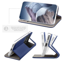Load image into Gallery viewer, Moozy Case Flip Cover for Xiaomi Mi 11 Ultra, Dark Blue - Smart Magnetic Flip Case Flip Folio Wallet Case